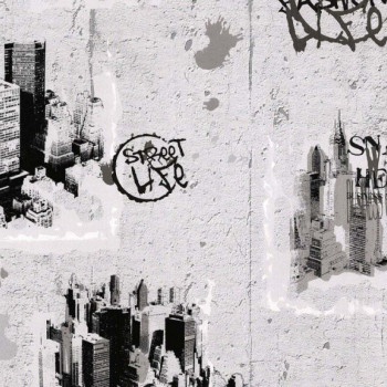 Papel de Parede Grafite - Boys & Girls 6 - 684011 - TNT