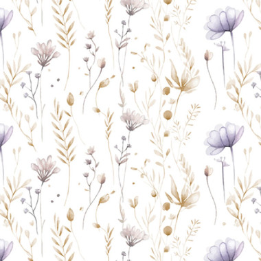 Papel de Parede Folhas e Flores - Doce Bebê 1 - DB738 - Vinílico